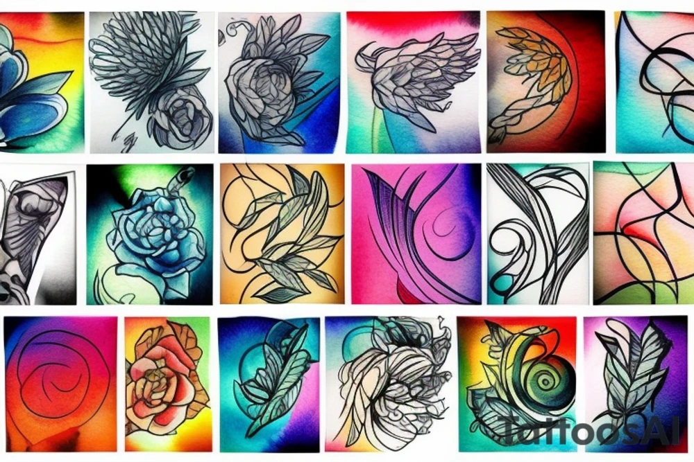 COLOR, LINES tattoo idea