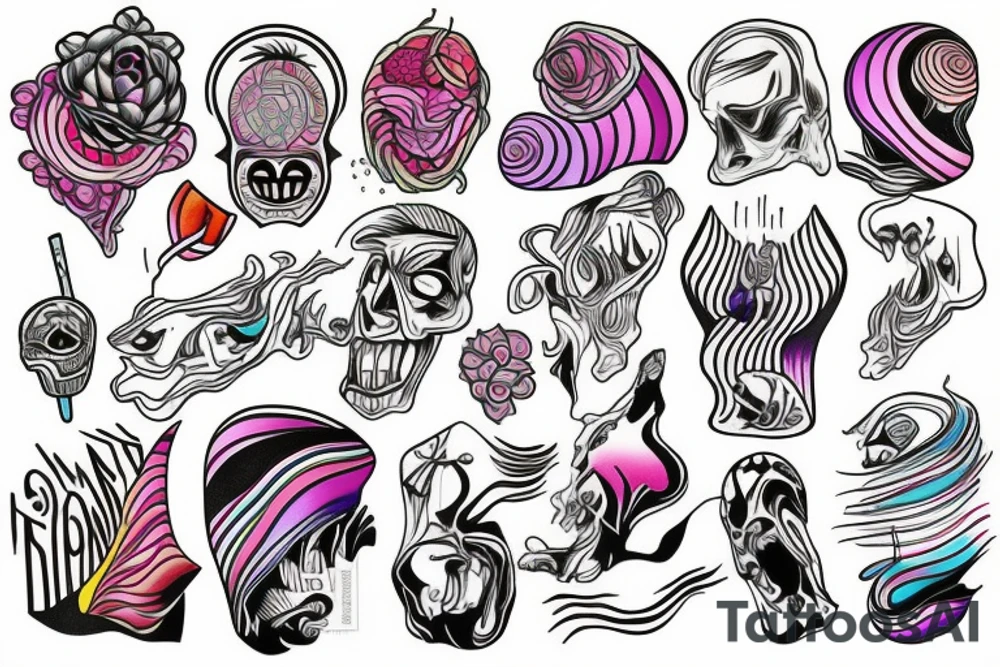 COLOR, LINES tattoo idea