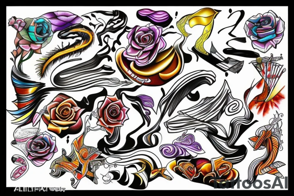 COLOR, LINES tattoo idea