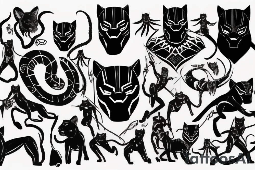 A black panther tattoo idea