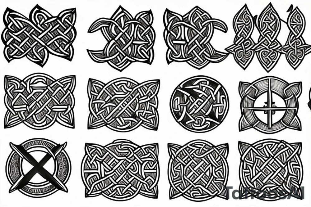 celtic cross and dragon tattoo idea