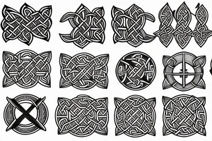 celtic cross and dragon tattoo idea