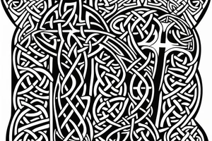 Celtic cross with viking theam tattoo idea