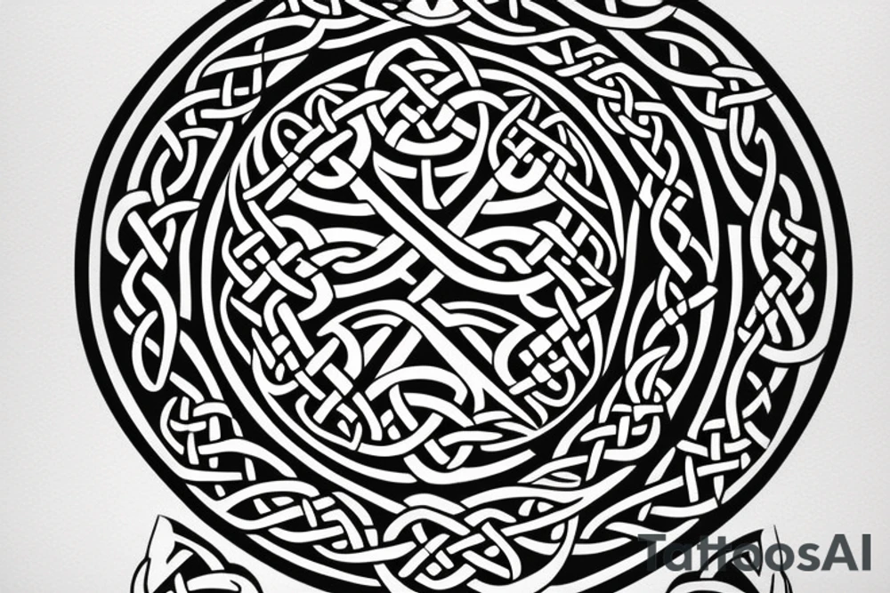Celtic cross, wolf's, tattoo idea