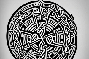 Celtic cross, wolf's, tattoo idea