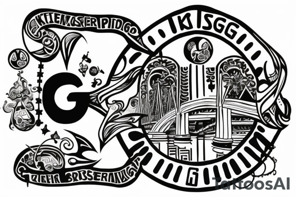 Königsberg Bridge + one P and one L tattoo idea
