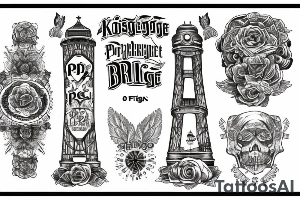 Königsberg Bridge + one P and one L tattoo idea