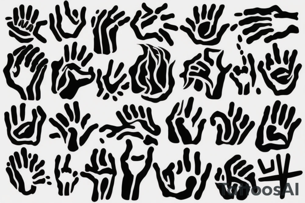 A hand holding fire tattoo idea