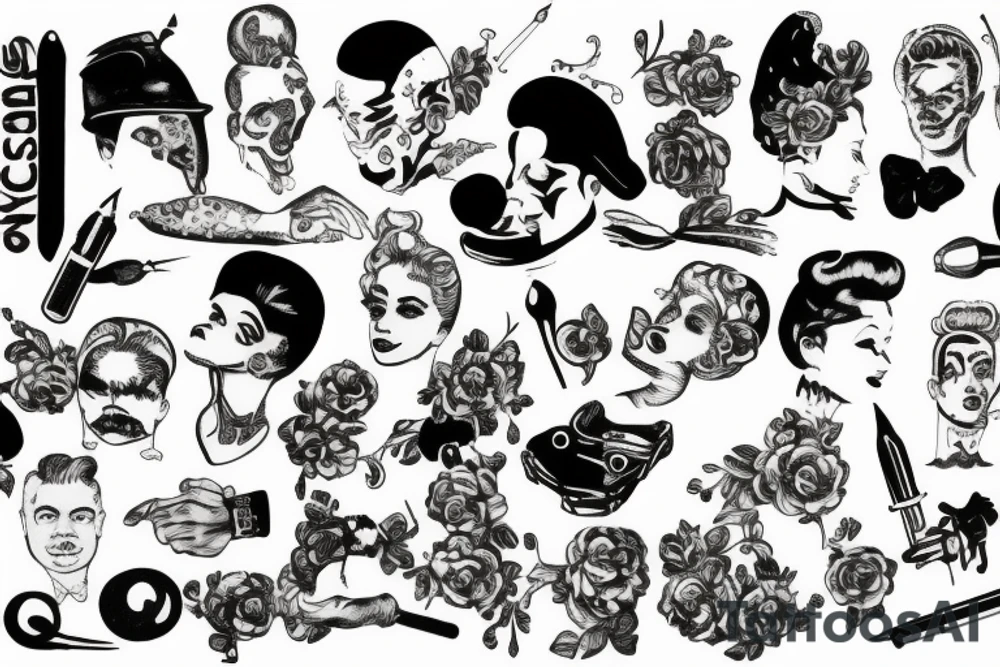 1950s Italian maffioso tattoo idea