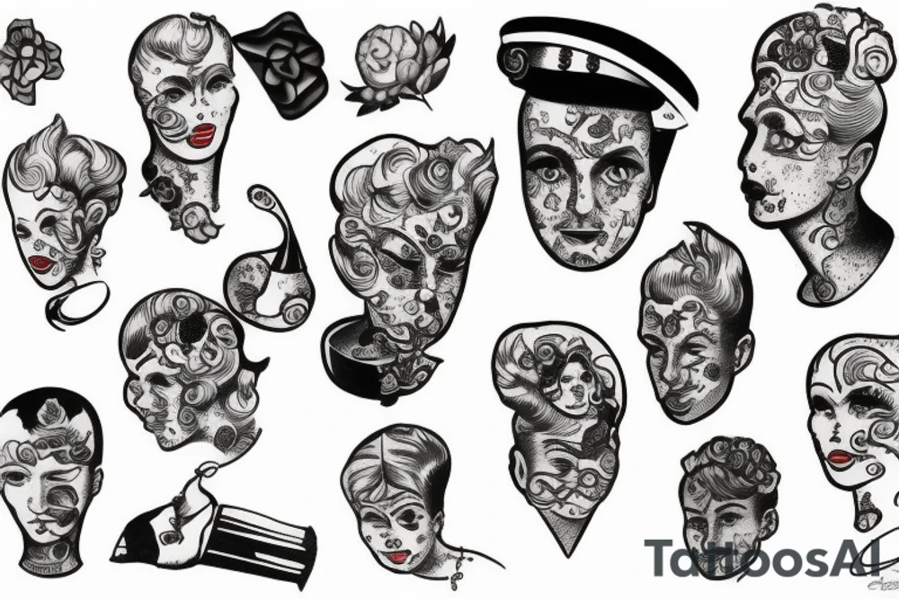 1950s Italian maffioso tattoo idea