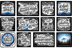 blue ridge mountains with quote underneath tattoo idea