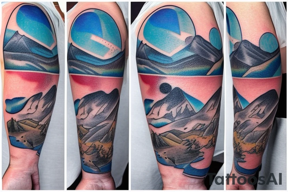 blue ridge mountains with quote underneath tattoo idea