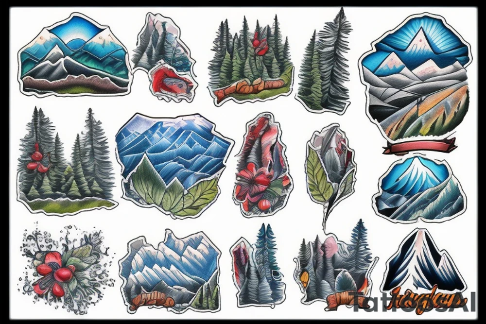 blue ridge mountains tattoo idea