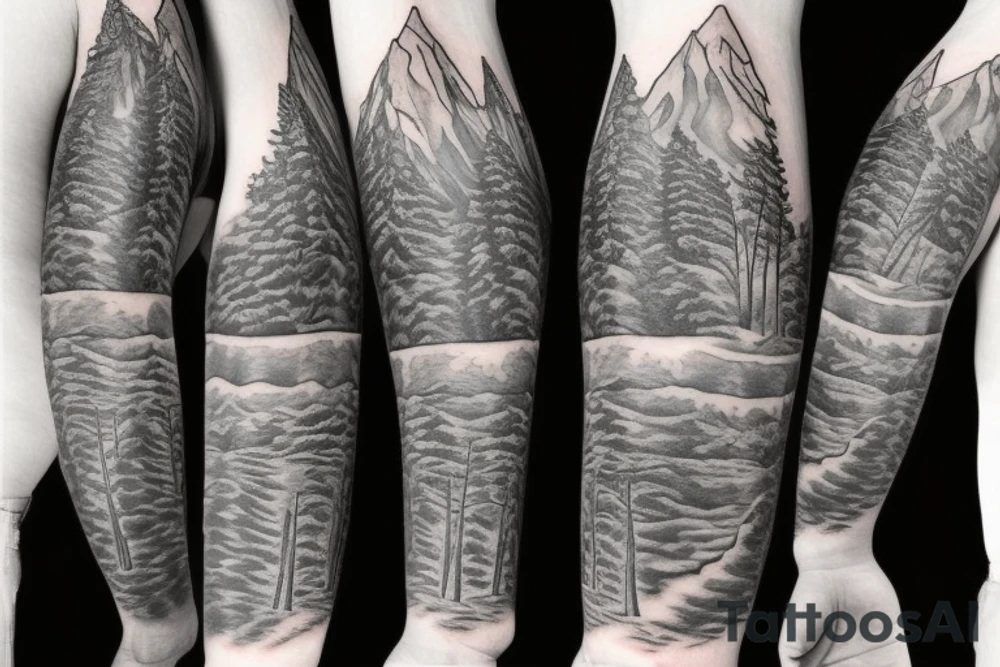 blue ridge mountains tattoo idea