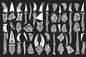knives in a simple way tattoo idea