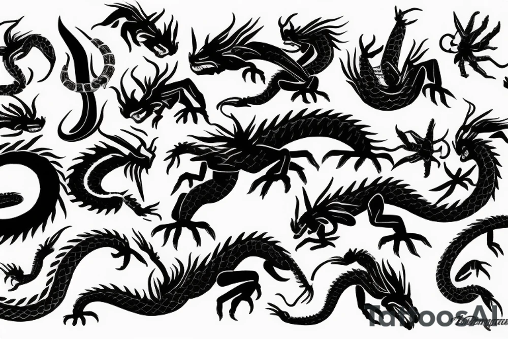 dragon fighting scorpion tattoo idea