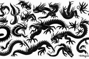 dragon fighting scorpion tattoo idea
