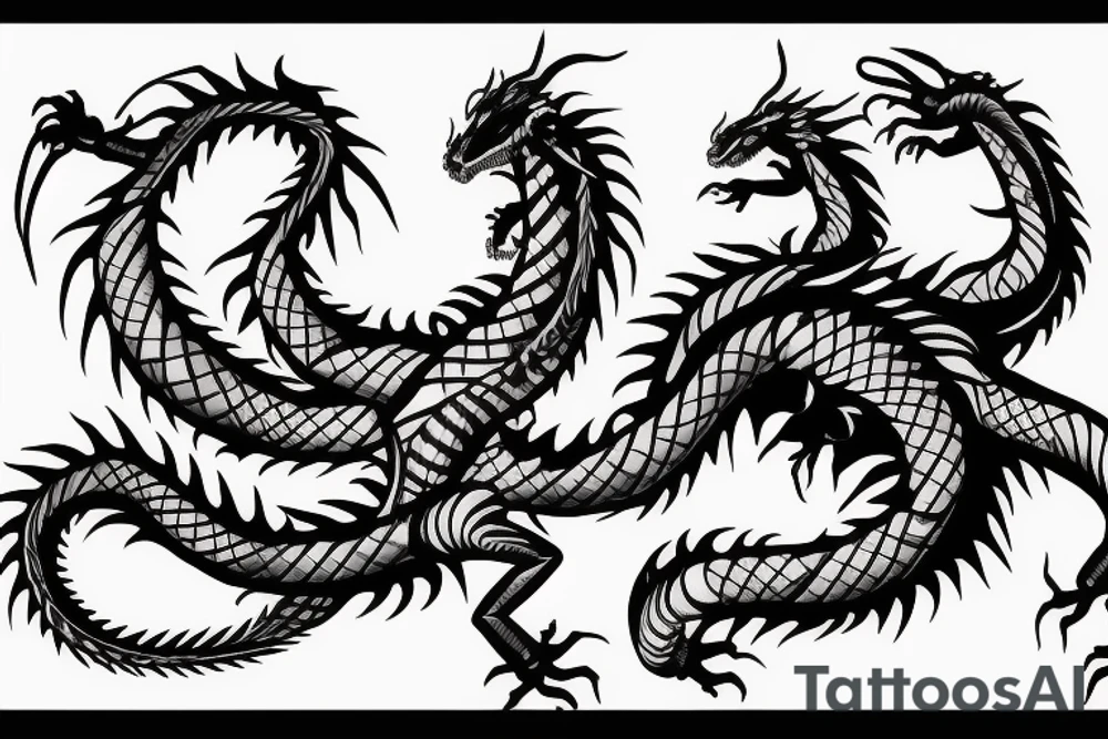 dragon fighting scorpion tattoo idea