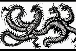 dragon fighting scorpion tattoo idea
