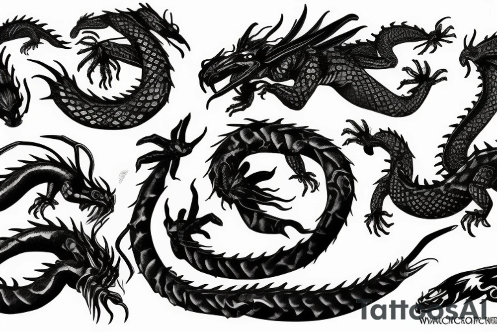 dragon fighting scorpion tattoo idea