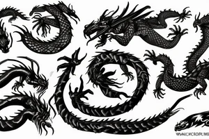 dragon fighting scorpion tattoo idea