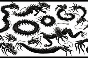 dragon fighting scorpion tattoo idea