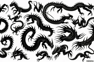 dragon versus scorpion fight tattoo idea
