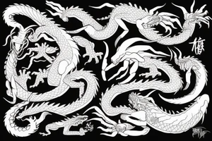 dragon versus scorpion fight tattoo idea