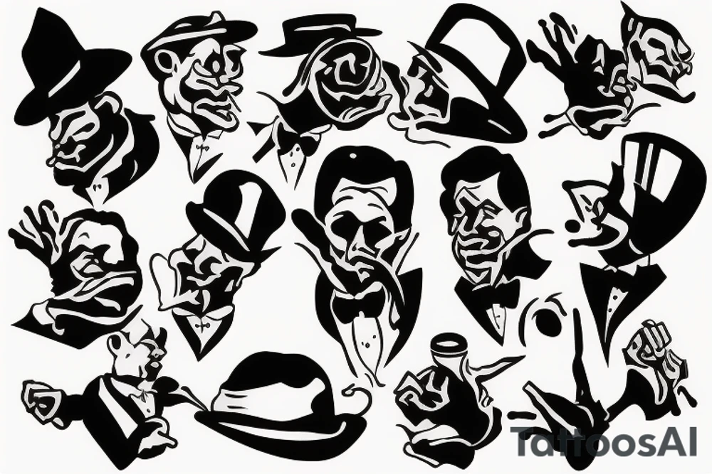 Godfather puppeteer logo tattoo idea