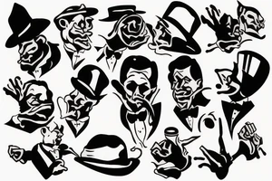 Godfather puppeteer logo tattoo idea