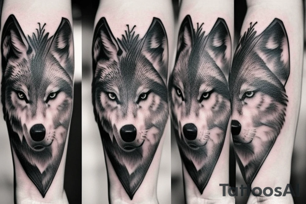 Wolf tattoo sleeve tattoo idea