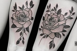 Flowers, barbed wire tattoo idea