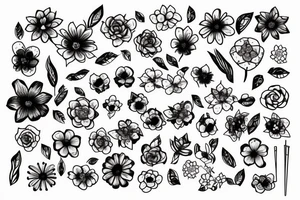 Flowers, barbed wire tattoo idea