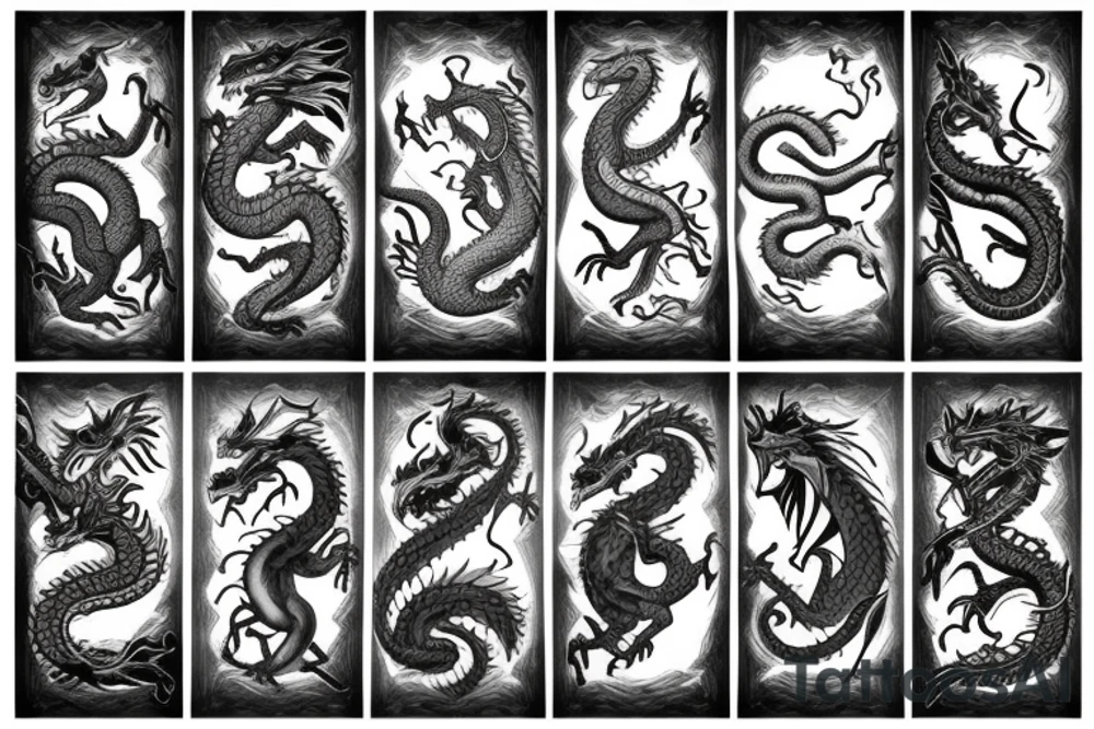 Sword and dragon tattoo idea