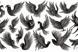Phoenix bird tattoo idea