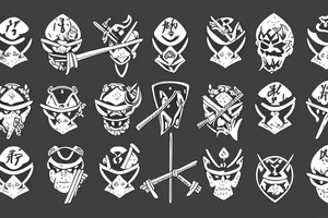 Samurai throwing an nordic axe tattoo idea