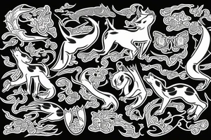 Puma with gills tattoo idea