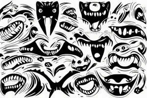 Puma staring at you with teeth tattoo idea