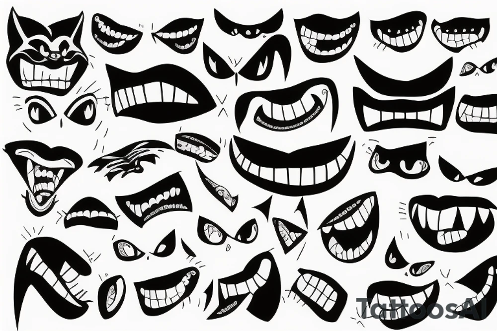 Puma staring at you with teeth tattoo idea