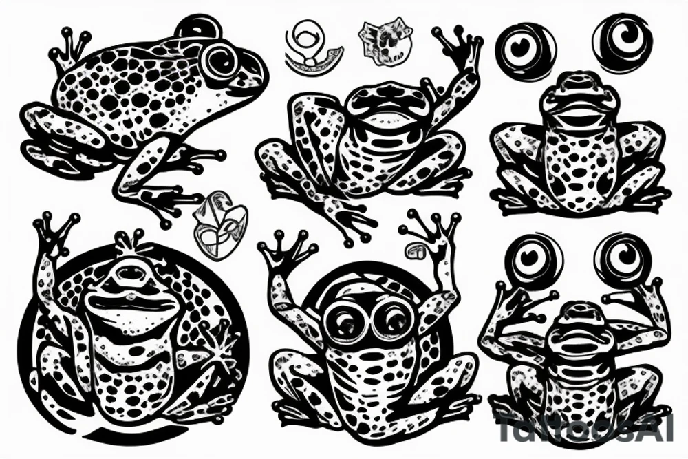 frog with a machine gun tattoo idea