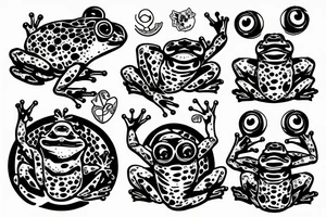 frog with a machine gun tattoo idea
