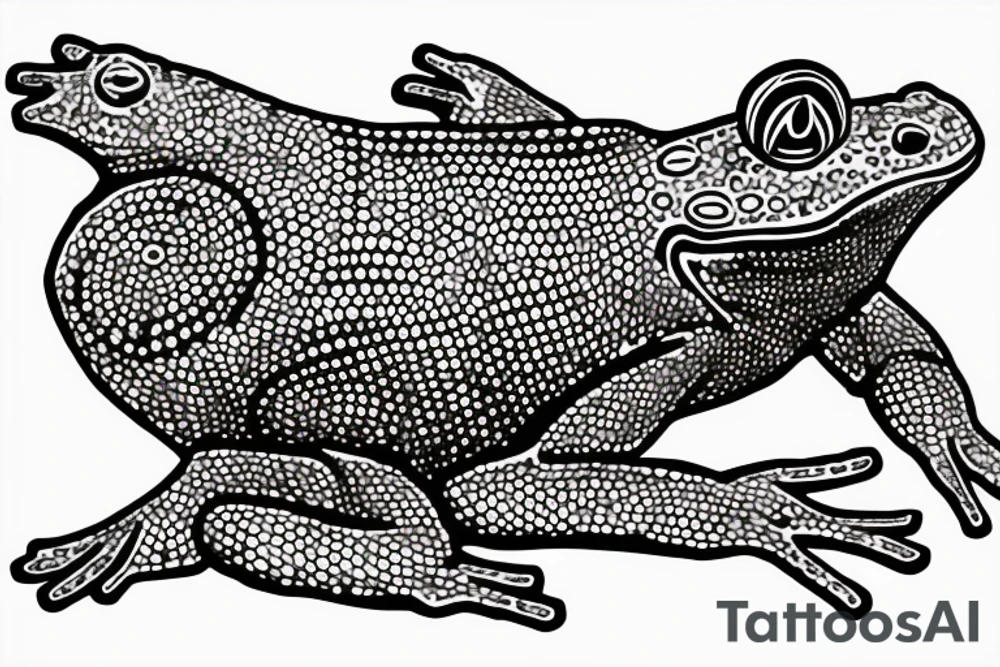 frog with a machine gun tattoo idea