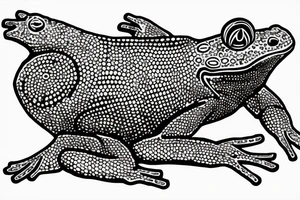 frog with a machine gun tattoo idea