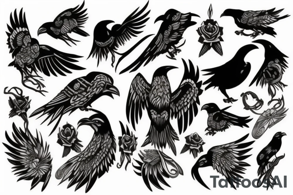 tribal raven tattoo tattoo idea