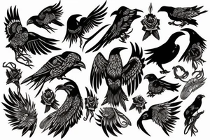 tribal raven tattoo tattoo idea