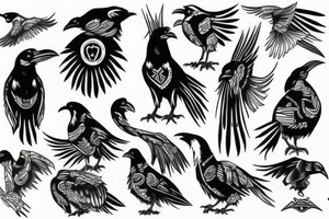 tribal raven tattoo tattoo idea