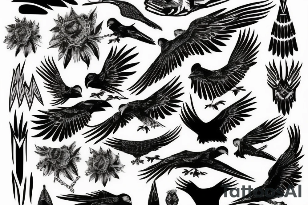 nordic raven tattoo tattoo idea