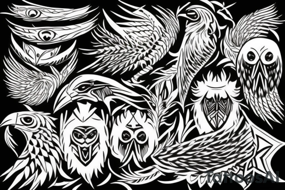 nordic tribal raven tattoo tattoo idea