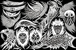 nordic tribal raven tattoo tattoo idea