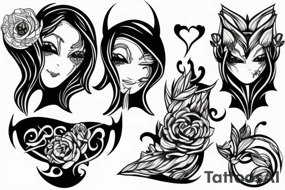 Cauldren with 3 babys inside tattoo idea